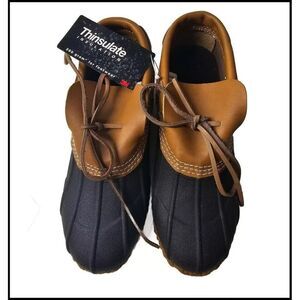 Soggs Thinsulate Men's Slip On Duck 4 Season Water Rubber Boots Size 9 Brown & T